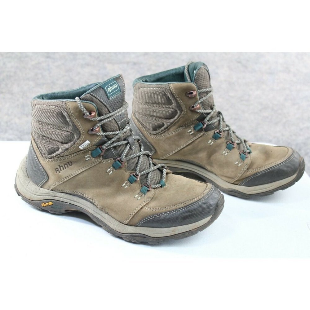 Ahnu Boots 10 Montara III Teva Waterproof Leather Mid Hiking Boots Lace-Up Brown